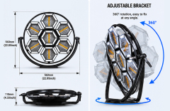 2pcs with case Retro7 Pro 7x60W LED Retro Stage Light RGB Strobe Blinder Light for DJ Disco Club Events