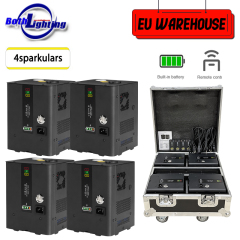 4pcs in a case Battery Operated Mini Cold Spark Machine Stage Effect Fountain Fireworks Machine with 2.4G Wireless Remote Control