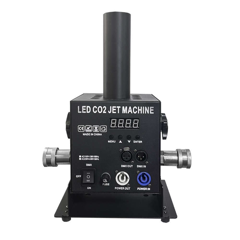 2pcs 12x3w RGB LED CO2 Column CO2 Jet Machine for Stage Effects Smoke Machine DMX 512