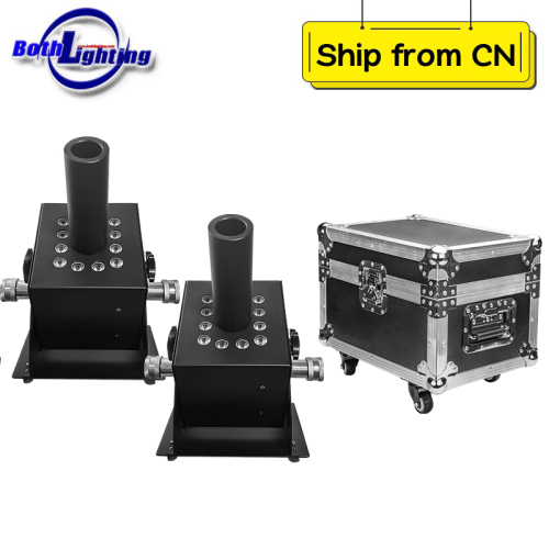 2pcs in a road case 12x3w RGB LED CO2 column CO2 Jet Machine for Stage Effects
