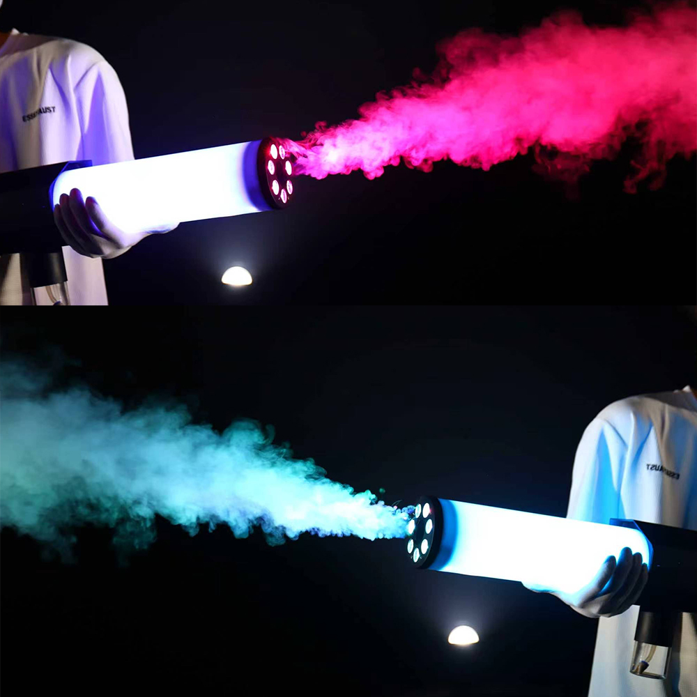 2pcs Battery Operated LED Handheld Fog RGB Gun Smoke Effect Special Machine
