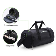 Barrel Duffel Travel Bag with shoe bag
