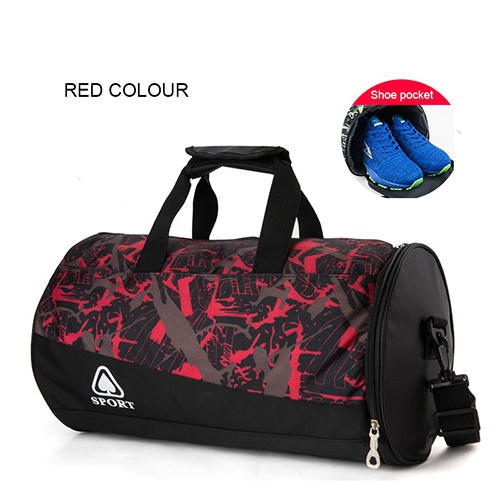 Barrel Duffel Travel Bag with shoe bag