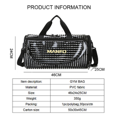 Duffel Travel Bag with Transparent PVC fabric