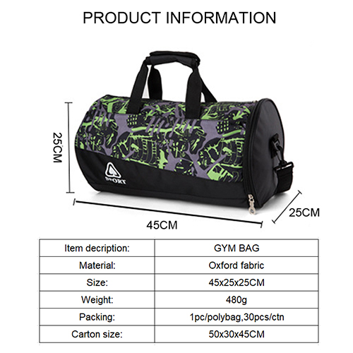 Barrel Duffel Travel Bag with shoe bag