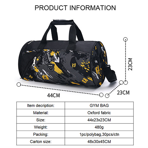 Barrel Duffel Bag with shoe bag