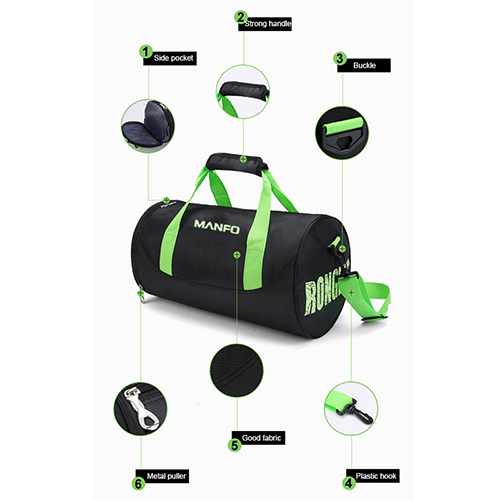 Barrel Duffel Travel Bag with shoe bag