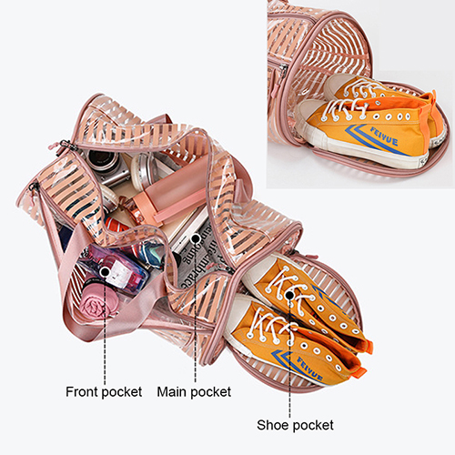Duffel Travel Bag with Transparent PVC fabric