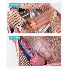 Duffel Travel Bag with Transparent PVC fabric