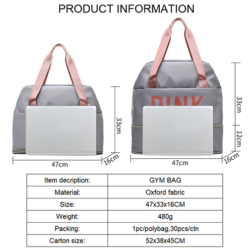 Large Capacity Duffel Travel Bag with Resizable function