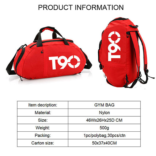 Double-duty of Duffel Travel Bag & Backpack