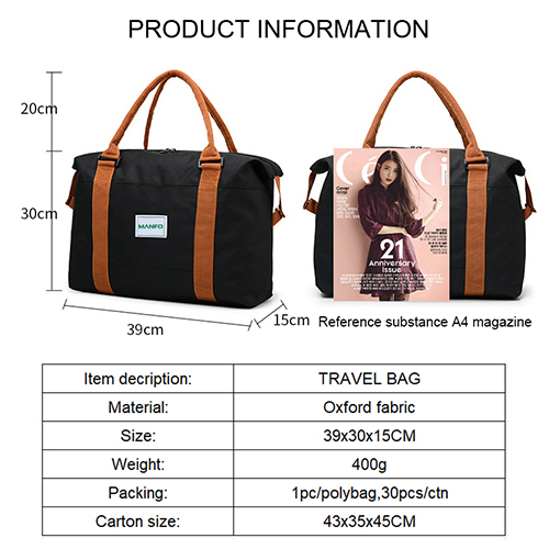 Duffel Travel Bag with five color