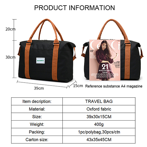 Duffel Travel Bag with five color