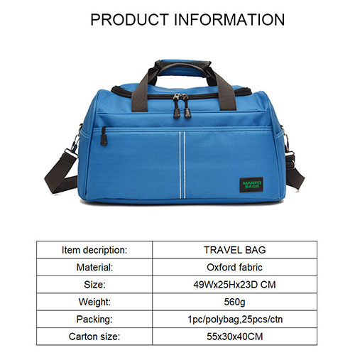 Duffel Travel Bag with top pocket