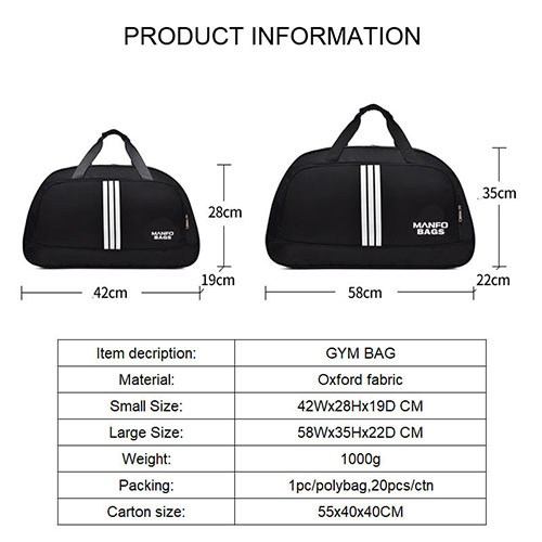 Duffel Travel Bag with two different size