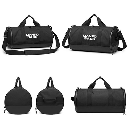 Barrel Duffel Travel Bag with shoe bag & ball bag
