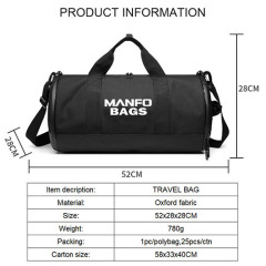 Barrel Duffel Travel Bag with shoe bag & ball bag