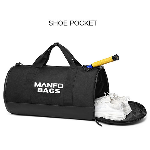 Barrel Duffel Travel Bag with shoe bag & ball bag