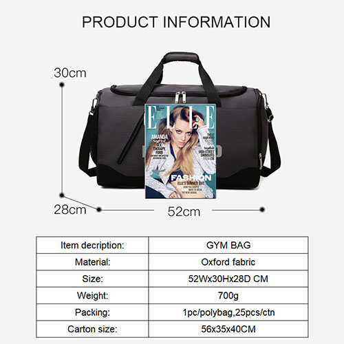Duffel Travel Bag with shoe bag