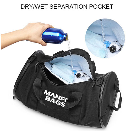 Barrel Duffel Travel Bag with shoe bag & ball bag