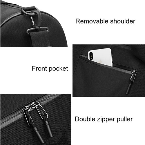 Barrel Duffel Travel Bag with shoe bag & ball bag