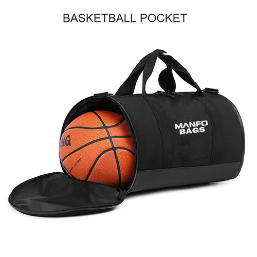 Barrel Duffel Travel Bag with shoe bag & ball bag