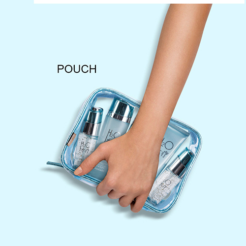 Transparent backpack with pouch