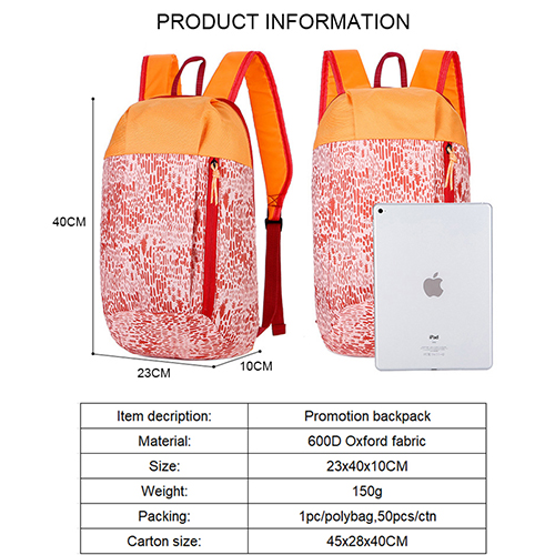 600D promotion backpack