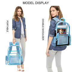 Transparent backpack with pouch