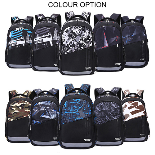 Fashion multicolor backpack with USB recharge