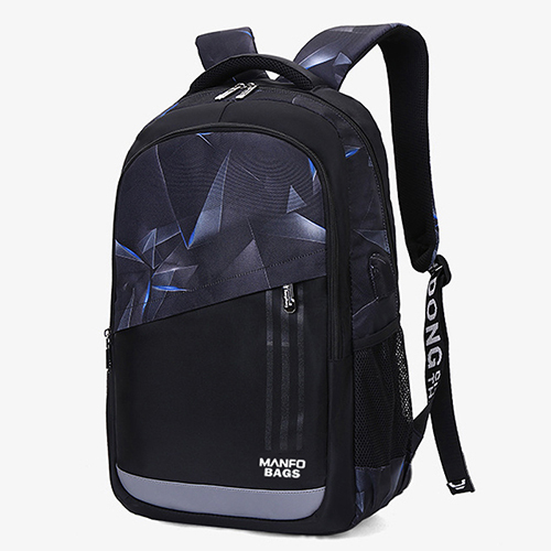 Fashion multicolor backpack with USB recharge