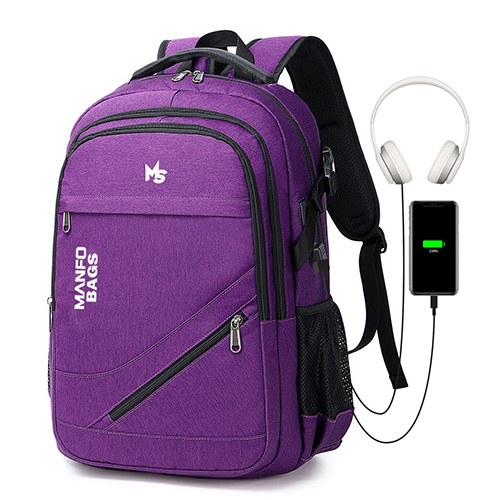 Daily backpack with USB recharge