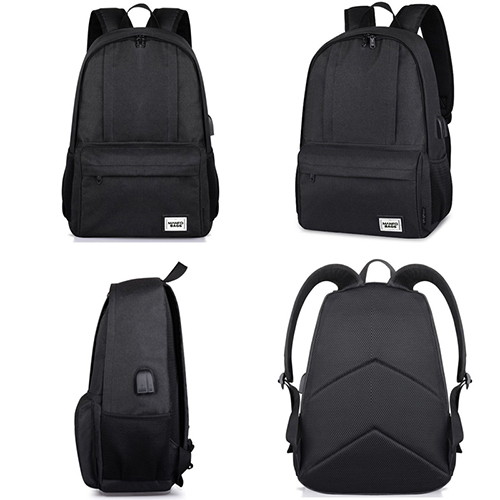 Daily backpack with USB recharge