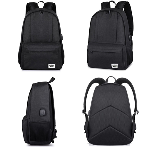 Daily backpack with USB recharge
