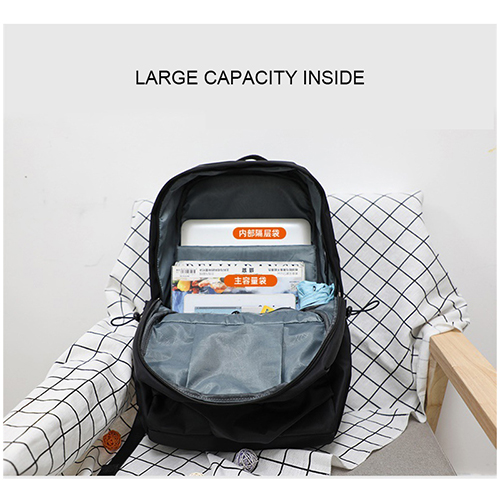 Daily backpack with USB recharge & headphone hole