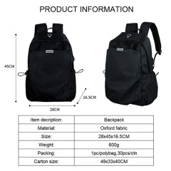 Daily backpack with USB recharge & headphone hole