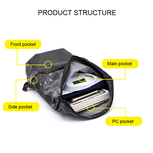 Daily backpack with expansion function