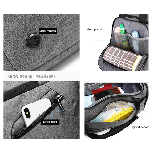 Double-purpose backpack with dry wet depart