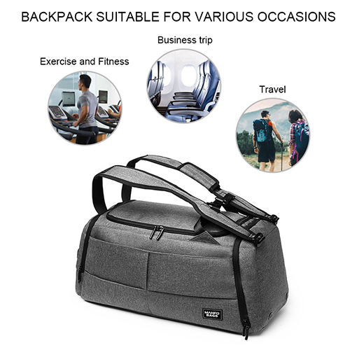 Double-purpose backpack with dry wet depart