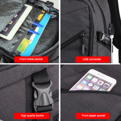Daily backpack with USB recharge