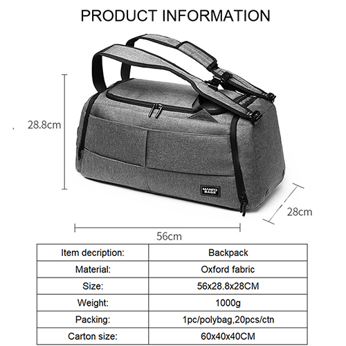 Double-purpose backpack with dry wet depart