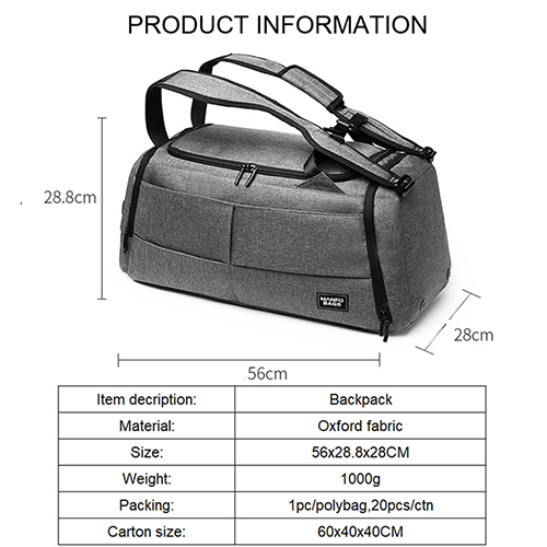 Double-purpose backpack with dry wet depart