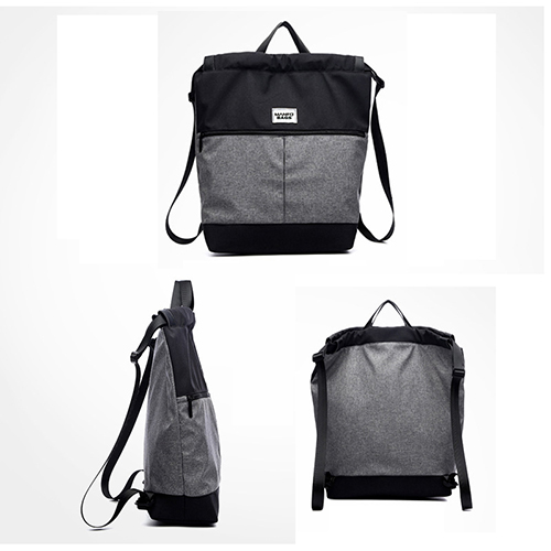 Sport backpack with drawstring opening