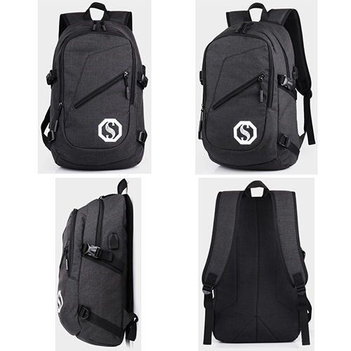 Daily backpack with USB recharge