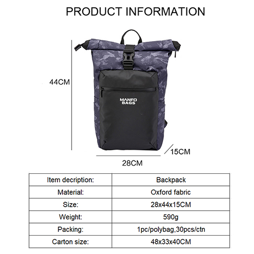 Daily backpack with expansion function
