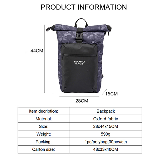 Daily backpack with expansion function