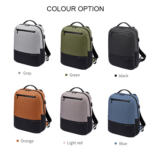 Daily backpack with USB recharge