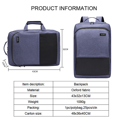 Double-purpose backpack with padded laptop interlayer