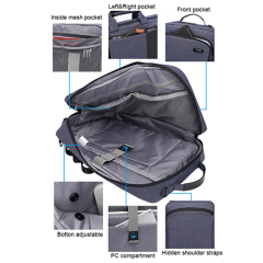 Double-purpose backpack with padded laptop interlayer