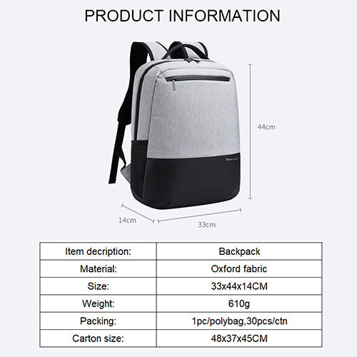 Daily backpack with USB recharge